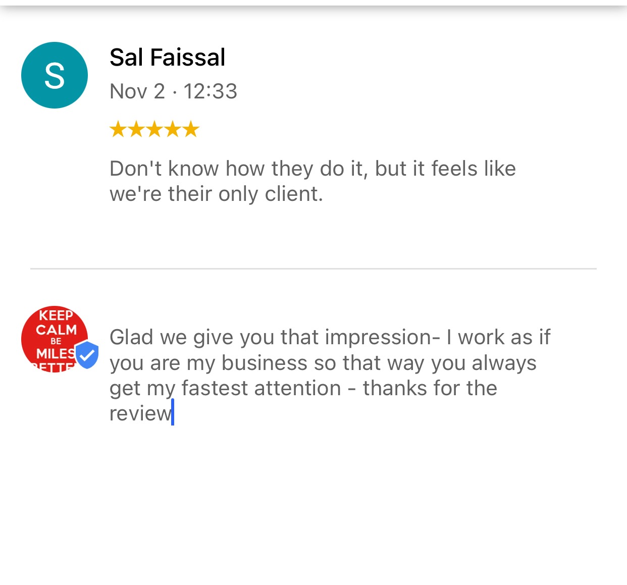 Carl Campbell 5 star review